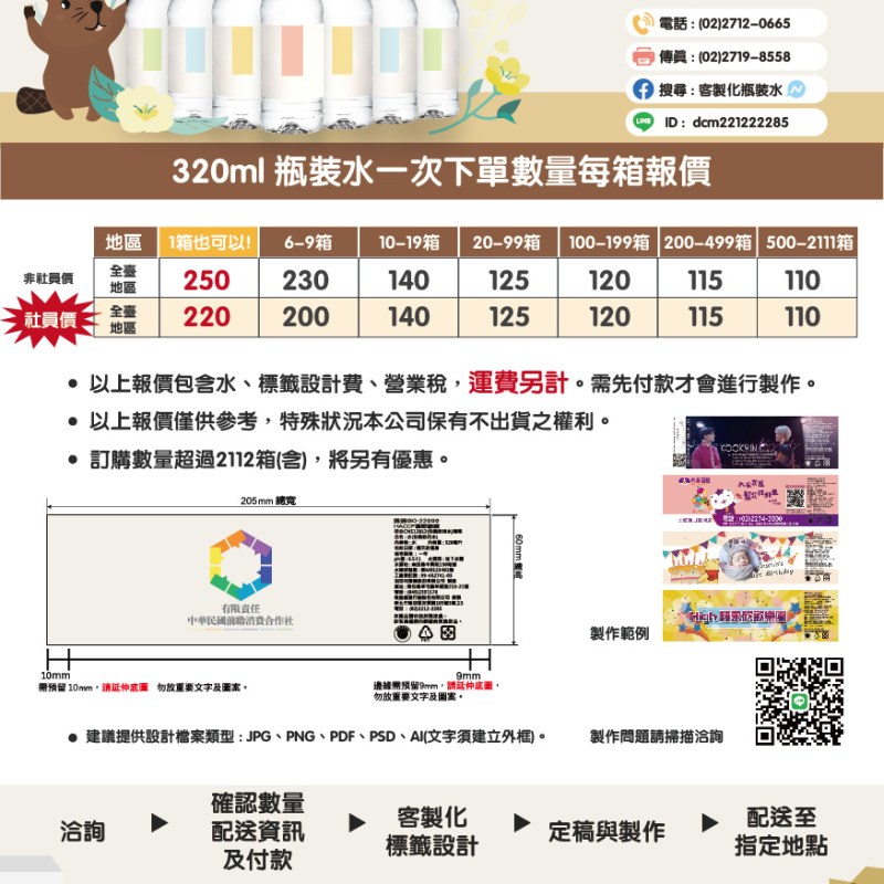 【一箱客製】客製化瓶裝水